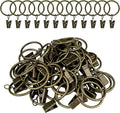 Curtain Rings with Clips, 42 Pack Metal Drapery Rings with Clips Hooks Hangers by Unknown