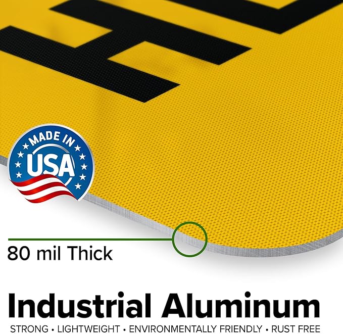 Custom Caution Sign, OSHA Sign, 18x24 Inches, 3M EGP Reflective, Rust Free .080 Aluminum, Fade Resistant, Made in USA by My Sign Center