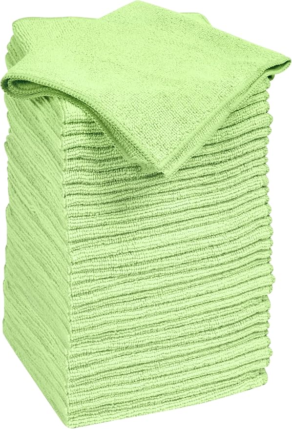 Quickie Cleaning 32-Pack Microfiber Cleaning Cloth 14"x14" inch Green by Quickie