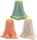 Matthew Cleaning 3Pcs 5'' Headband White&Orange&Green 24Oz Commercial String by MATTHEWCLEANINGPRODUCTS