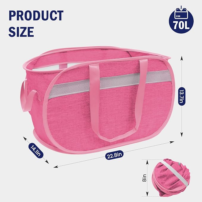 Collapsible Tear Proof Laundry Baskets - Image 3