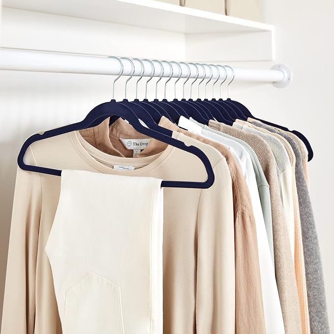 Amazon Basics Slim Velvet Non-Slip Space Saving Suit Clothes Hangers - Image 6