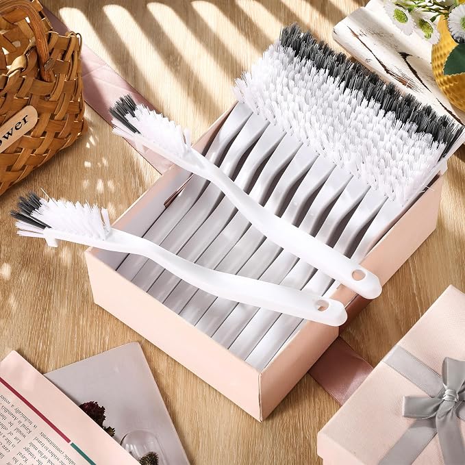 Yinkin 12 Pcs Kitchen Scrub Brushes Cleaning, Right Angle Mini - Image 5