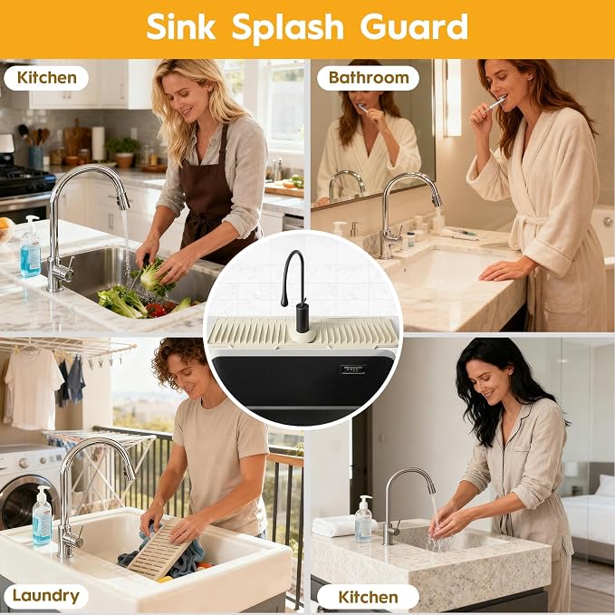 16" Silicone Faucet Mat for Kitchen Sink of The Lastest, Kitchen Sink Water - Image 8