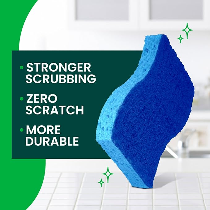 Scotch-Brite Zero Scratch Scrub Sponge, 6 Kitchen Sponges - Image 4