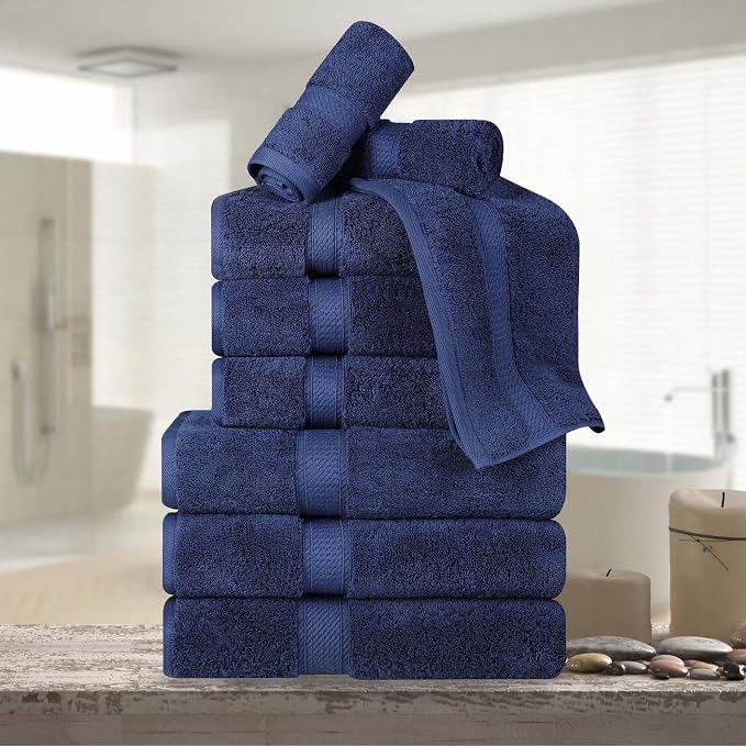 Superior Egyptian Cotton 800 GSM Plush & Absorbent, 9 Piece Set, Soft Luxury by SUPERIOR