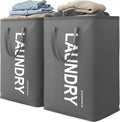 SONGMICS Laundry Hamper, 80L Foldable Basket, 2 Pack, Water-Repellent by Unknown
