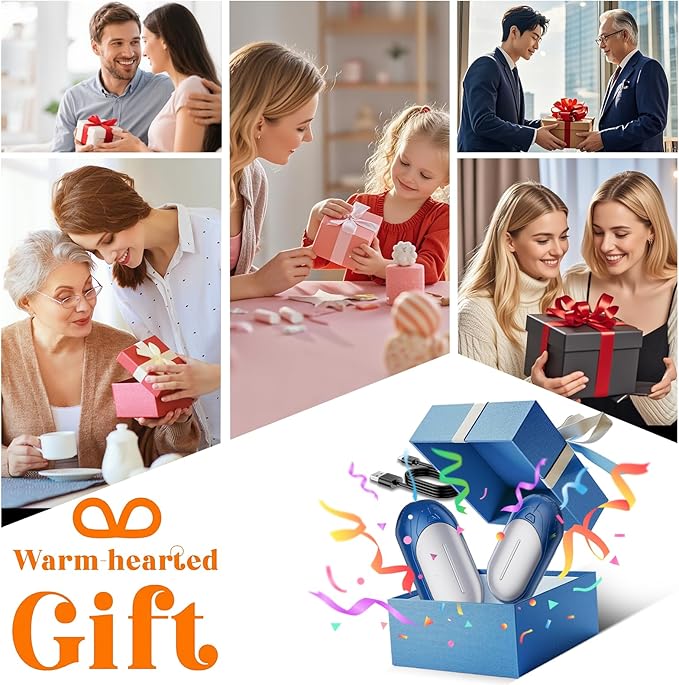 AI Hand Warmers Rechargeable 2 Pack, AI Smart Chips Electric Hand Warmers, 20Hrs Long Safe Heat, Portable Pocket Heater, Gifts for Christmas, Outdoor, Hunting, Golf, Camping Accessories