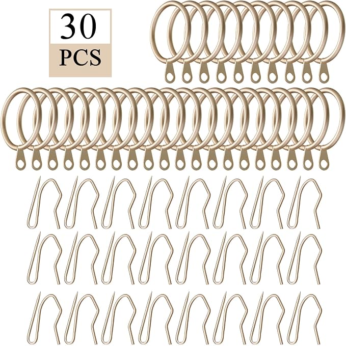 Hotop 30 Pcs Metal Curtain Rings - Image 2