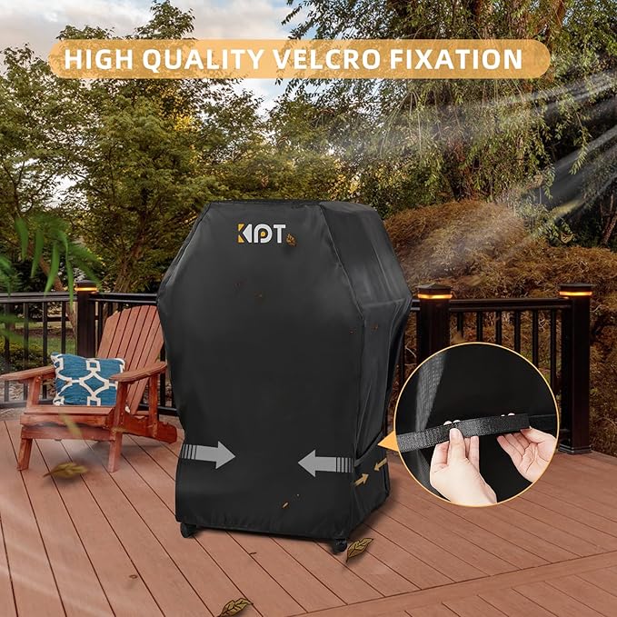 KPT 30 Inch Grill Cover for Outdoor Grill - Heavy Duty Waterproof 420D BBQ Cover with Hook, Air Vent, Buckle - Gas Grill Cover, UV & Fade Resistant, BBQ Grill Cover for Weber, Nexgrill, Char Broil