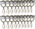Hotop 60 Pcs 1.26 Inch Curtain Ring and 60 Pcs Pin Hook, Oil-Rubbed Bronze | by HOTOP