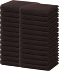 Homaxy 100% Cotton Waffle Weave Kitchen Dish Towels 24-Pack, Dark Brown | 13 x by Homaxy