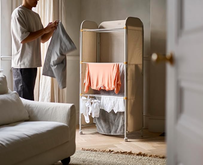 Joseph Joseph Eclipse 3-Tier Adjustable Laundry Drying Rack, Integrated Fabric - Image 5