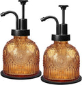 Amolliar 8 Oz Glass Vintage Soap Dispenser Plastic Black Pump, by Amolliar