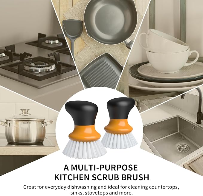 MR.SIGA Dish Scrub Brush, Palm Brush Dish Scrubber, sink cleaning, palm scrubber - Image 4