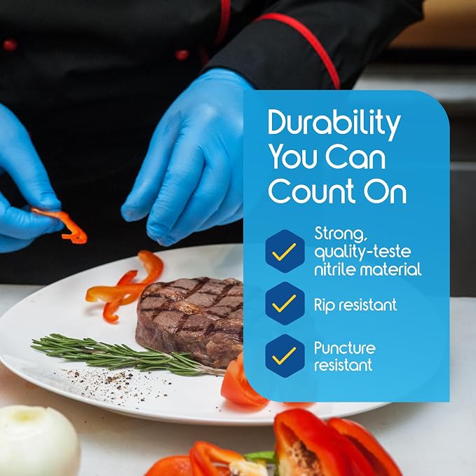 Inspire Black Nitrile Disposable Gloves | 4.5 Nitrile Disposable Safety Medical - Image 3