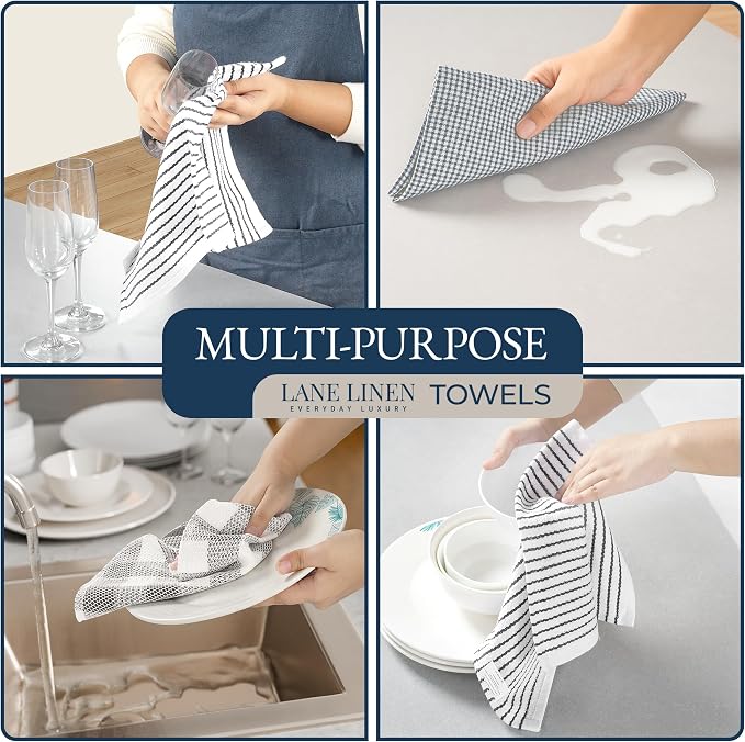 LANE LINEN Kitchen Towels and Oven Mitt Set 20 Pc - Image 4