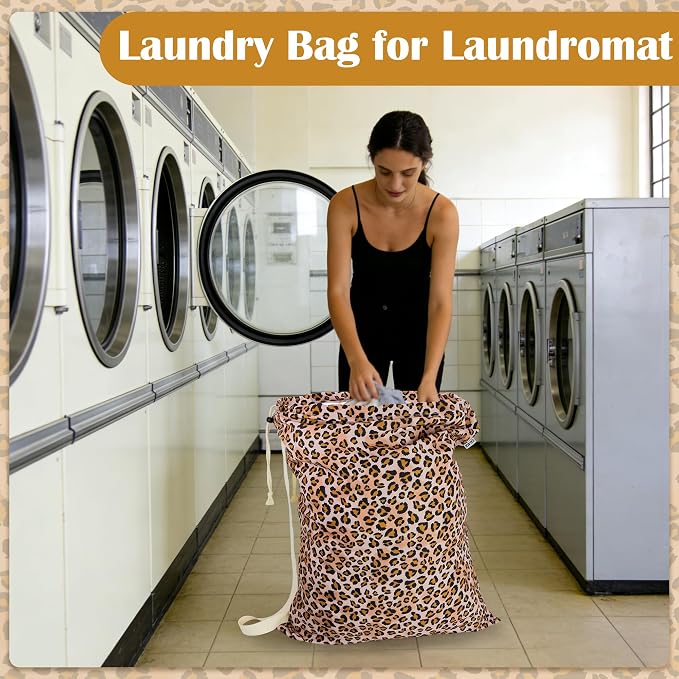 Canvas Laundry Bag with Shoulder Strap & Drawstring - Image 7