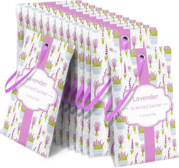 STRN Scented Sachets for Drawer and Closet, Lavender Scent 14 Pack for Home by STRN-Delicate%C2%B7Cozy%C2%B7Stylish