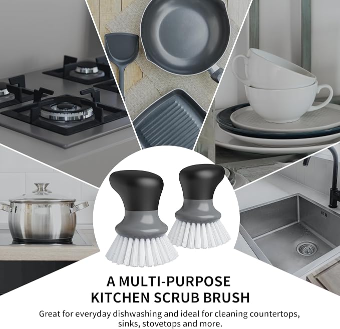 MR.SIGA Dish Scrub Brush, Palm Brush Dish Scrubber, sink cleaning, palm scrubber - Image 4