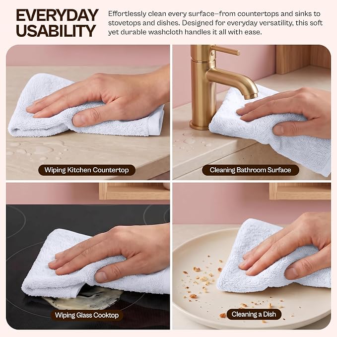 Utopia Towels 24 Pack Cotton Washcloths Set, 100% Ring Spun Cotton, Highly - Image 7