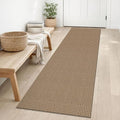 IOHOUZE Washable Runner Rug 2x6 Non Slip Rubber Backed Runners for Hallways Entryway Runner Indoor, Kitchen Rugs Woven Cotton Floor Carpet for Hall Entrance Bedroom, Orange/Tan/Brown
