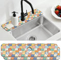 2Pcs Stacked Cats Pattern Kitchen Sink Splash Guard Faucet Mat Funny Cats by CONCHLERY%E6%97%97%E8%88%B0%E5%BA%97