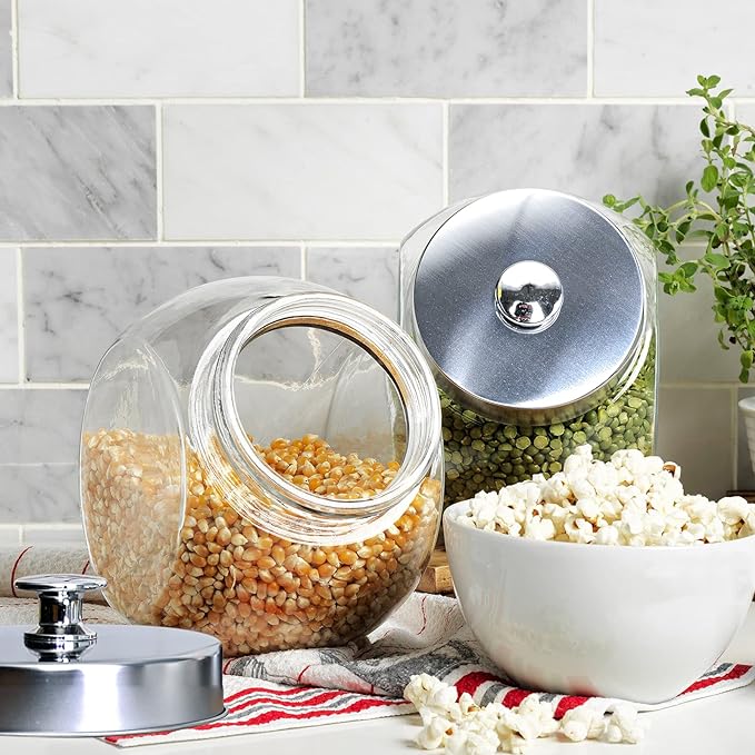 Glass Cookie Jars for Kitchen Counter 75oz Food Storage Canisters - Image 2