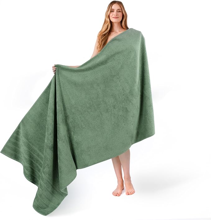 American Soft Linen 100% Cotton Luxury Turkish Towels, 35x70 XL Bath Sheet | by AmericanSoftLinen