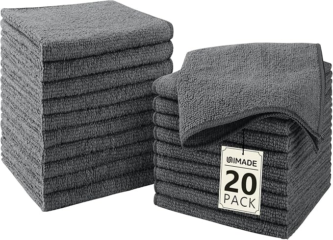 Washcloths 20 Pack Face Towels, Highly Soft Wash Cloths | Hand Towels, Fast by Unimade