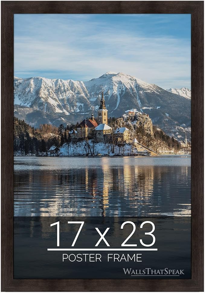 wallsthatspeak 17x23 Espresso Brown Picture Frame for Puzzles Posters Photos or Artwork
