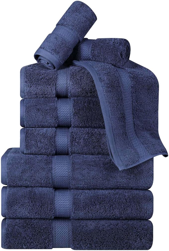 Superior Egyptian Cotton 800 GSM Plush & Absorbent, 9 Piece Set, Soft Luxury - Image 2