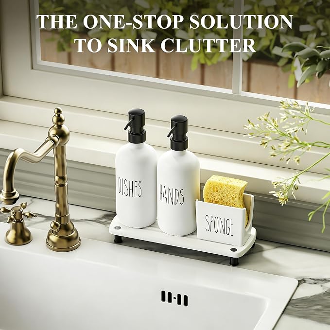 Cisily Kitchen Soap Dispenser Set Comes - Image 3