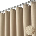 Dynamene Waffle Shower Curtain 256 GSM Heavy Duty Fabric 72x72 Beige/Khaki by Dynamene