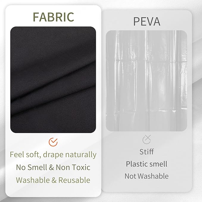 ALYVIA SPRING Waterproof Fabric Shower Curtain Soft Hotel Quality - Image 5