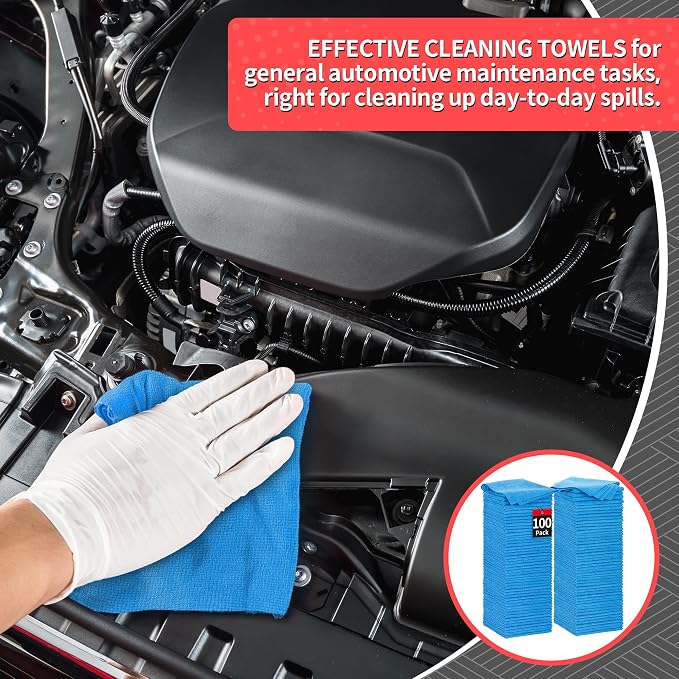 Shop Towels, 100 Pack Microfiber Towels - Image 4