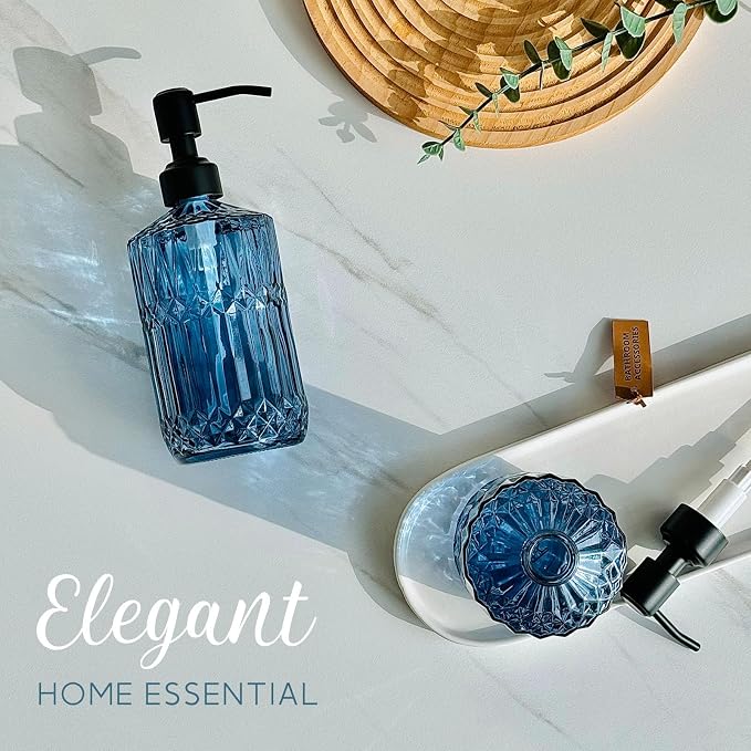 JASAI 18 Oz Blue Soap Dispenser - Image 5