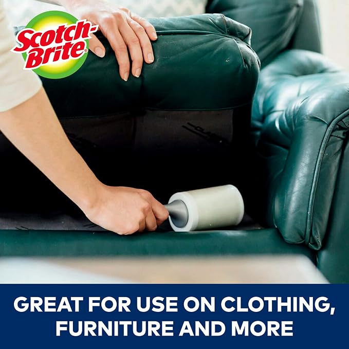 Scotch-Brite 50% Stickier Lint Roller, 288 Sheets Total, 6 Pack | 50% Stickier* - Image 6