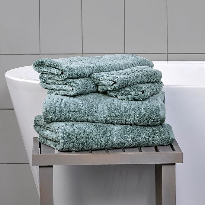 SKL Home CloudSoft Hand Towel Set, 100% Cotton Luxury, Teal | Premium spa-level - Image 6