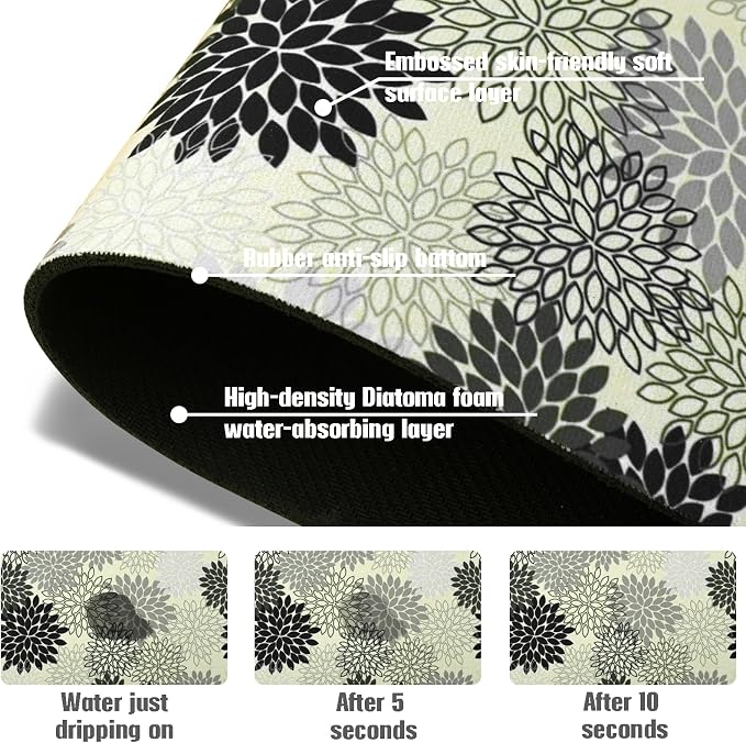 Sink Faucet Absorbing Mat, 2 Pack Drying Mat Around Faucet Sink Splash Guard - Image 7