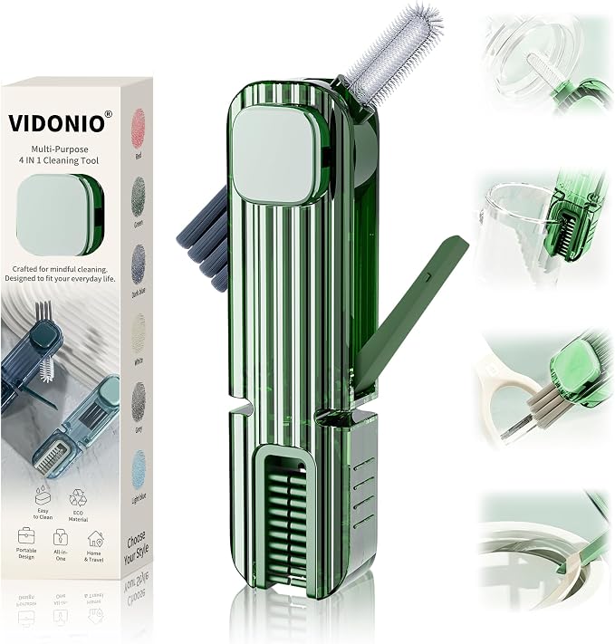 VIDONIO 4 in 1 Cup Lid Gap Cleaning Brush by VIDONIO