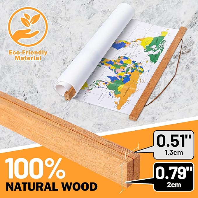 36x24 36x48 36x12 Poster Frame, Magnetic Light Wood Wooden Frame Hanger for Photo Picutre Canvas Artwork Art Print Wall Hanging (1 Pack, 36", Teak Color)