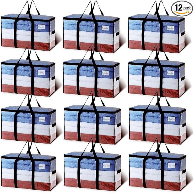 TAILI 12 Pack Clear Extra Large Moving Bags, Storage Bag by TAILI
