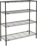 Metro Professional's Choice Commercial-Grade NSF Shelving Unit - Multipurpose Adjustable Wire Shelf for Home, Garage, Kitchen and More - 4 Shelves, 18" W x 48" L x 54" H - Black
