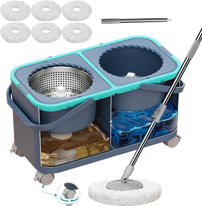 Easy-Rinse Mop Bucket Gen 2, Clean/Dirty Water Separation by Wodemom