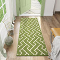 hicorfe Dirt Trapper Indoor Doormat,20"x48" Welcome Door mat,Non Slip Backing Washable Door Mats,Absorbent and Resistant Low-Profile Entrance Inside Floor Mat for Front Back Door,Entryway (Sage Green)