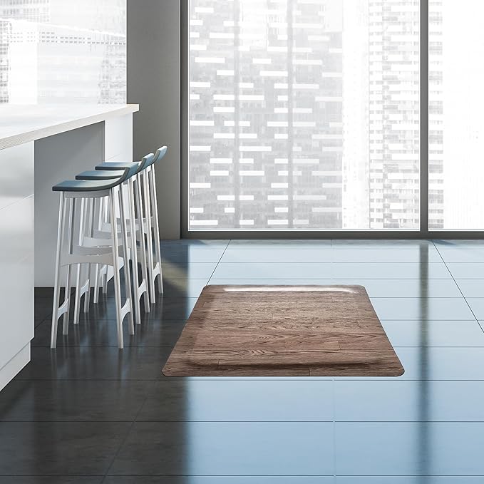 Rhino Mats, Softwoods Anti Fatigue Floor Mat, Commercial Grade Kitchen Mat, Standing Desk Mat, Office, Garage or Anywhere, Standing Comfort. (Driftwood, 3' x 3' x 7/8")