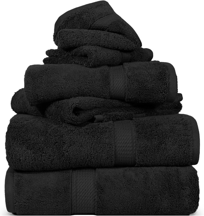 SUPERIOR Egyptian Cotton Ultra Plush & Absorbent, 6 Piece Set, Soft Luxury - Image 2