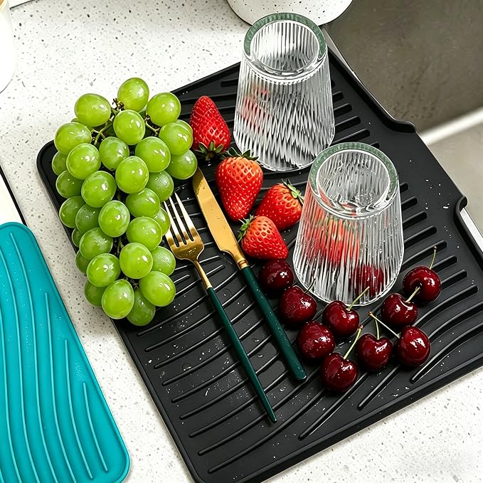 Silicone Dish Drying Mat, 19.7"*17" Dish Drying Pad, Kitchen Accessories - Image 4