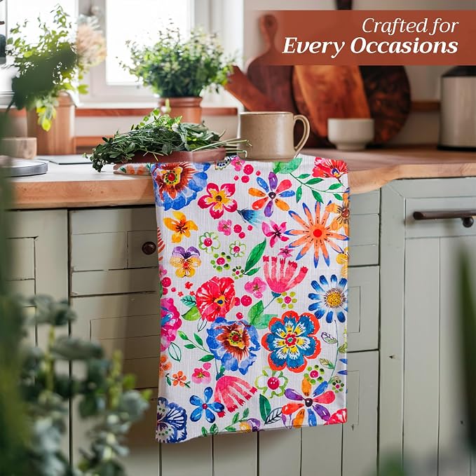 Maison d' Hermine Kitchen Towels Set of 3 Reusable 100% Cotton 27.50" x 20" - Image 5
